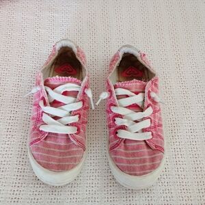 Roxy Pink Striped Kids Shoes